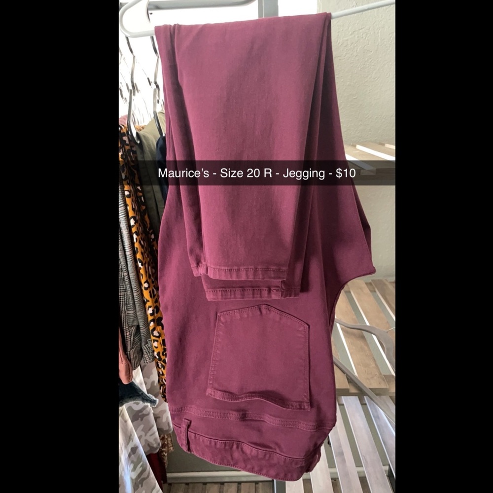 Maurices Jegging - Burgundy / Wine - Size 20 Regular - Never Worn with no tags
